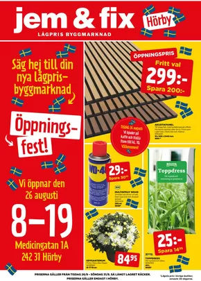Jem&Fix-katalog i Älvsbyn | Jem&Fix reklamblad | 2025-08-25T00:00:00.000Z - 2025-08-31T00:00:00.000Z