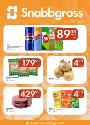 Snabbgross-katalog i Kalix | Snabbgross Kampanjblad v. 35–36 | 2025-08-25T00:00:00.000Z - 2025-09-08T00:00:00.000Z