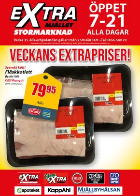 Extra Mjällby Stormarknad-katalog i Harmånger | Extra Mjällby Stormarknad veckans blad | 2025-08-25T00:00:00.000Z - 2025-08-31T00:00:00.000Z