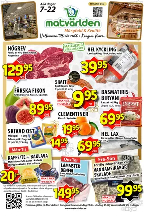 Matvärlden-katalog i Järfälla | Veckans erbjudanden Kungens Kurva! | 2025-08-25T00:00:00.000Z - 2025-08-31T00:00:00.000Z
