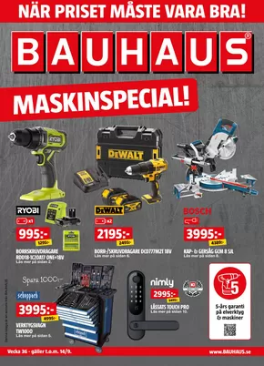 Bauhaus-katalog i Eskilstuna | Maskinspecial! | 2025-09-01T00:00:00.000Z - 2025-09-14T00:00:00.000Z