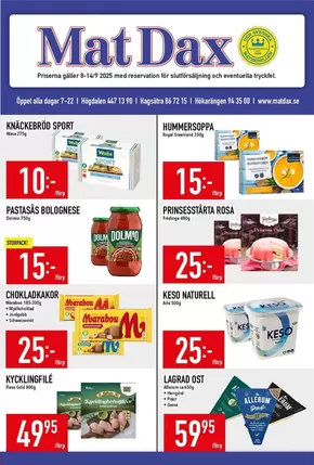 Matdax-katalog i Hammarstrand | Matdax reklambad | 2025-09-08T00:00:00.000Z - 2025-09-22T00:00:00.000Z