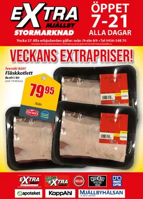 Extra Mjällby Stormarknad-katalog i Hammarstrand | Extra Mjällby Stormarknad veckans blad | 2025-09-08T00:00:00.000Z - 2025-09-22T00:00:00.000Z