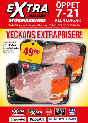Extra Mjällby Stormarknad-katalog i Nässjö | Extra Mjällby Stormarknad veckans blad | 2025-09-15T00:00:00.000Z - 2025-09-29T00:00:00.000Z