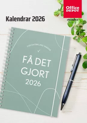 Office Depot-katalog i Mjölby | Office Depot - Kalendrar 2026 | 2025-09-16T00:00:00.000Z - 2025-09-30T00:00:00.000Z