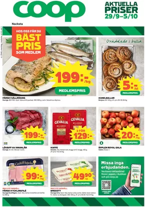 Coop-katalog i Sundsvall | Fantastiskt erbjudande för fyndjägare | 2025-09-29T00:00:00.000Z - 2025-10-05T00:00:00.000Z