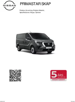 Nissan-katalog i Västervik | PRIMASTAR Kundprislista | 2025-09-29T00:00:00.000Z - 2025-10-13T00:00:00.000Z