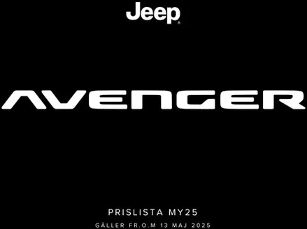 Jeep-katalog i Göteborg | Jeep avenger! | 2025-10-16T00:00:00.000Z - 2026-05-13T00:00:00.000Z