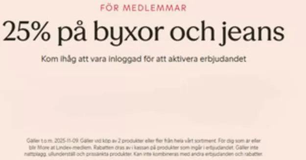 Lindex-katalog i Gällivare | 25% på byxor och jeans! | 2025-11-07T00:00:00.000Z - 2025-11-22T00:00:00.000Z
