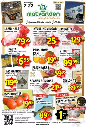 Matvärlden-katalog i Borås | Veckans erbjudanden Veddesta! | 2025-11-10T00:00:00.000Z - 2025-11-16T00:00:00.000Z