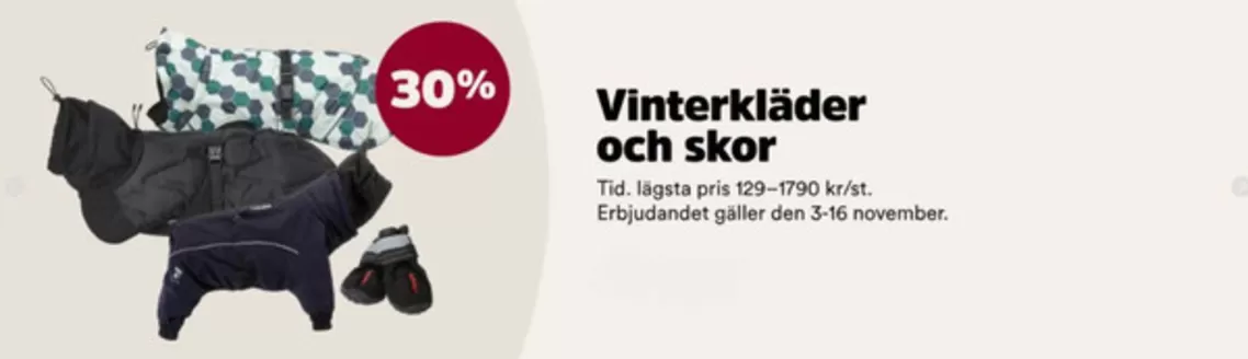 Arken Zoo-katalog i Kista | 30% på vintertäcken & hundskor! | 2025-11-11T00:00:00.000Z - 2025-11-26T00:00:00.000Z