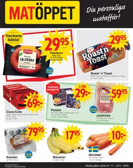 Matöppet-katalog i Eskilstuna | Matoppet reklamblad | 2025-11-17T00:00:00.000Z - 2025-11-23T00:00:00.000Z