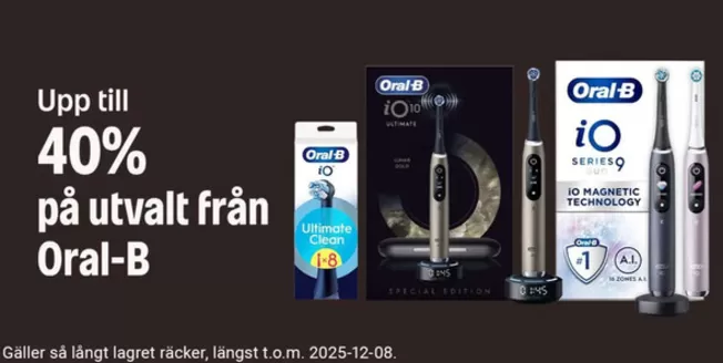 Apotea-katalog i Strömsnäsbruk | Upp till 40% på utvalt från Oral-B! | 2025-11-25T00:00:00.000Z - 2025-12-08T00:00:00.000Z