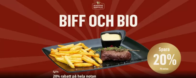 Jensen's Bøfhus-katalog i Helsingborg | Fantastiska erbjudanden! | 2025-12-04T00:00:00.000Z - 2026-01-03T00:00:00.000Z