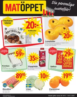 Matöppet-katalog i Haga (Västmanland) | Matoppet reklamblad | 2025-12-08T00:00:00.000Z - 2025-12-14T00:00:00.000Z