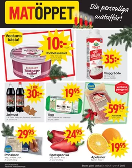 Matöppet-katalog i Torpshammar | Matoppet reklamblad | 2025-12-15T00:00:00.000Z - 2025-12-21T00:00:00.000Z