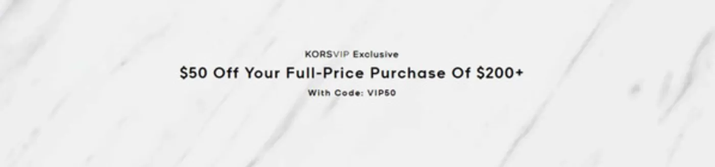 Michael Kors-katalog i Västerås | $50% Off your full price purchase! | 2025-12-17T00:00:00.000Z - 2026-01-01T00:00:00.000Z