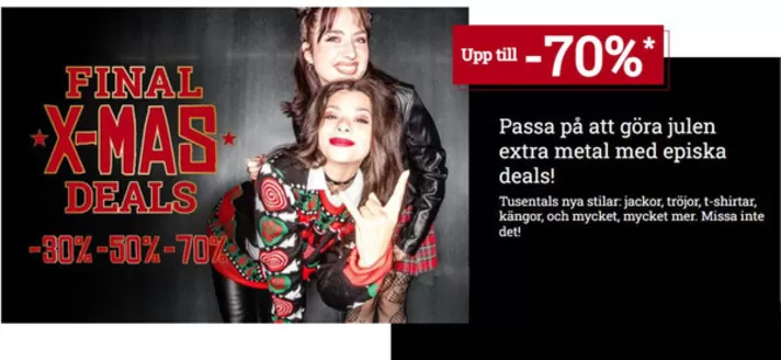 Sweden Rock-katalog i Västerås | Upp till 70%! | 2025-12-17T00:00:00.000Z - 2026-01-02T00:00:00.000Z