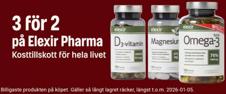 Apotea-katalog i Järfälla | 3 för 2! | 2025-12-26T00:00:00.000Z - 2026-01-05T00:00:00.000Z