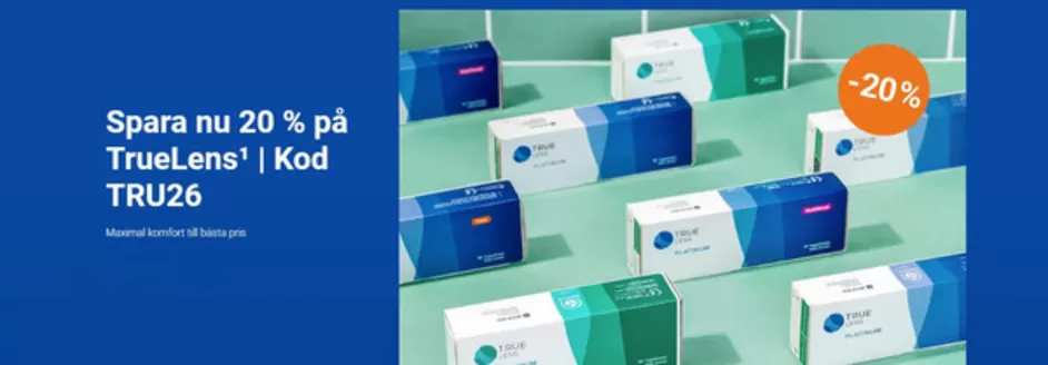 Mister Spex-katalog i Linköping | 20 % rabatt på alla TrueLens-produkter! | 2026-01-12T00:00:00.000Z - 2026-01-27T00:00:00.000Z