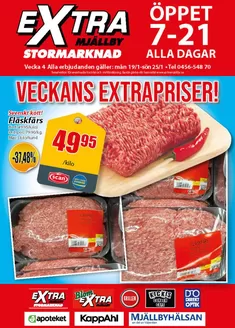 Extra Mjällby Stormarknad-katalog i Göteborg | Extra Mjällby Stormarknad veckans blad | 2026-01-19T00:00:00.000Z - 2026-01-25T00:00:00.000Z