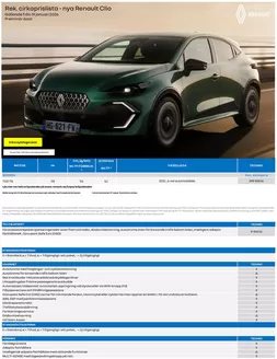Renault-katalog i Trelleborg | prislista nya Clio | 2026-01-20T00:00:00.000Z - 2026-02-03T00:00:00.000Z