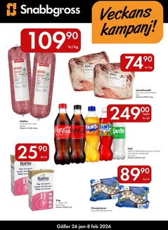 Snabbgross-katalog i Karlstad | Snabbgross Kampanjblad v. 56 | 2026-01-21T00:00:00.000Z - 2026-02-09T00:00:00.000Z