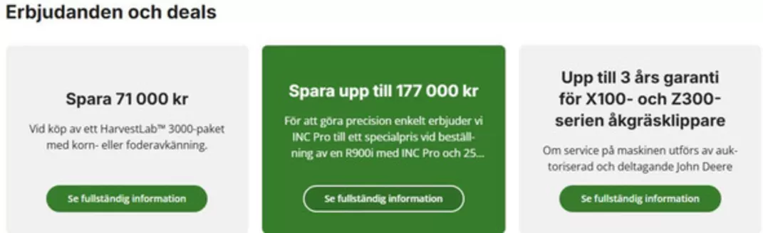 John Deere-katalog i Köping | Erbjudanden och deals! | 2026-02-17T00:00:00.000Z - 2026-03-31T00:00:00.000Z
