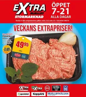 Extra Mjällby Stormarknad-katalog i Örebro | Extra Mjällby Stormarknad veckans blad | 2026-02-23T00:00:00.000Z - 2026-03-01T00:00:00.000Z