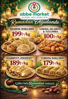 Abbe Market-katalog i Örebro | Ramadan erbjudande! | 2026-02-23T00:00:00.000Z - 2026-02-28T00:00:00.000Z
