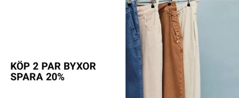 Masai-katalog i Söderköping |  Köp 2 par byxor och spara 20 %. | 2026-03-10T00:00:00.000Z - 2026-03-24T00:00:00.000Z