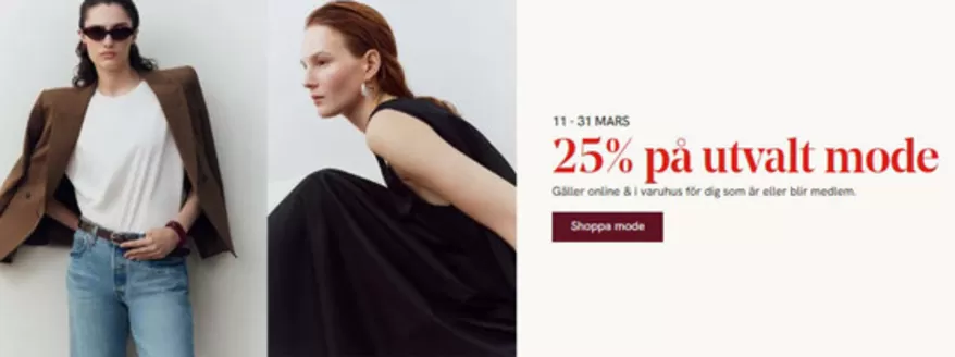 Åhléns-katalog i Mariestad | 25% på utvalt mode! | 2026-03-18T00:00:00.000Z - 2026-03-31T00:00:00.000Z