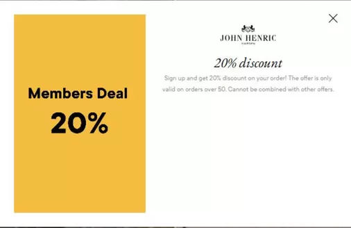 John Henric-katalog i Göteborg | Memeber deals! 20%. | 2026-03-19T00:00:00.000Z - 2026-04-30T00:00:00.000Z