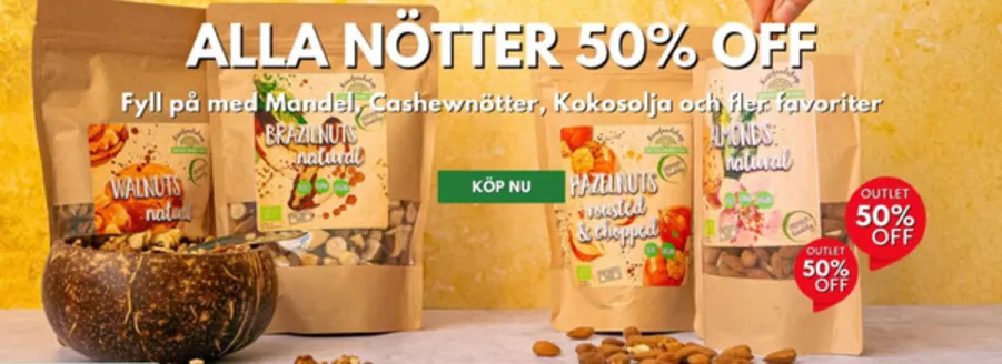 Reco Market-katalog i Alingsås | Alla nötter 50% Off! | 2026-03-26T00:00:00.000Z - 2026-04-09T00:00:00.000Z