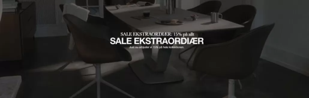 Boconcept-katalog i Stockholm |  SALE EKSTRAORDIÆR: 15% på allt! | 2026-03-30T00:00:00.000Z - 2026-04-13T00:00:00.000Z
