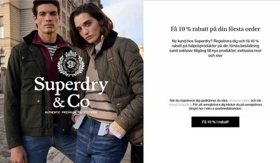 Superdry-katalog i Bjästa | Få 10% rabatt på din första order! | 2026-03-31T00:00:00.000Z - 2026-04-30T00:00:00.000Z