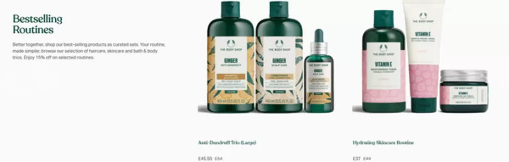 The Body Shop-katalog i Hittarp | Bestselling routines 15% off! | 2026-04-02T00:00:00.000Z - 2026-04-16T00:00:00.000Z