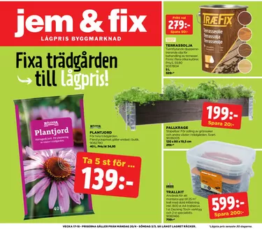 Jem&Fix-katalog | Jem&Fix reklamblad | 2026-04-19T00:00:00.000Z - 2026-05-03T00:00:00.000Z