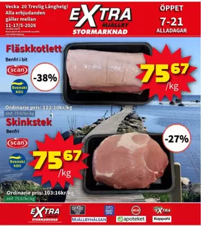 Extra Mjällby Stormarknad-katalog | Extra Mjällby Stormarknad veckans blad | 2026-05-11T00:00:00.000Z - 2026-05-17T00:00:00.000Z