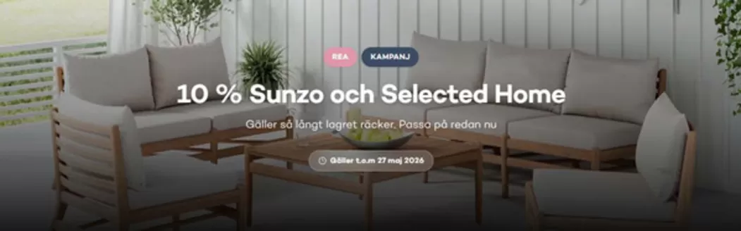 Bra Sommarmöbler-katalog | 10% rabatt! | 2026-05-21T00:00:00.000Z - 2026-05-27T00:00:00.000Z