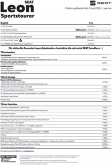 Seat-katalog | Seat Prislista leon sportstourer | 2026-05-22T00:00:00.000Z - 2026-06-05T00:00:00.000Z