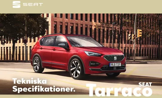 Seat-katalog | Seat Tarraco tekniska spec | 2026-05-22T00:00:00.000Z - 2026-06-05T00:00:00.000Z