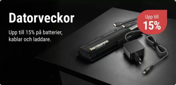 Batteriexperten-katalog | Upp till 15%! | 2026-05-26T00:00:00.000Z - 2026-06-09T00:00:00.000Z