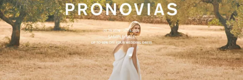 Pronovias-katalog | Up to 60% Off! | 2026-06-01T00:00:00.000Z - 2026-06-14T00:00:00.000Z