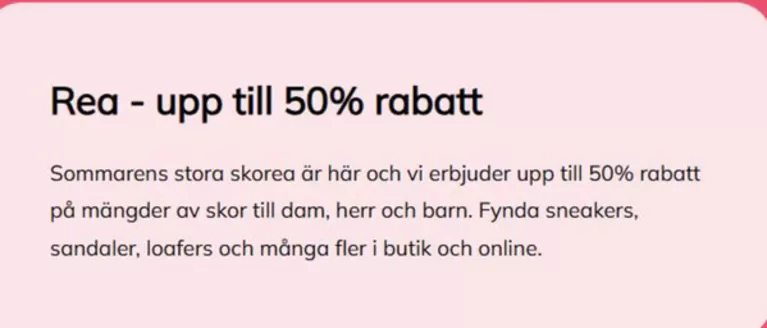 Bergqvist Skor-katalog | Rea-Upp till 50% rabatt! | 2026-06-17T00:00:00.000Z - 2026-07-01T00:00:00.000Z