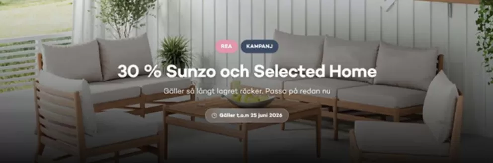 Bra Sommarmöbler-katalog i Floby | 30% rabatt! | 2026-06-19T00:00:00.000Z - 2026-06-25T00:00:00.000Z