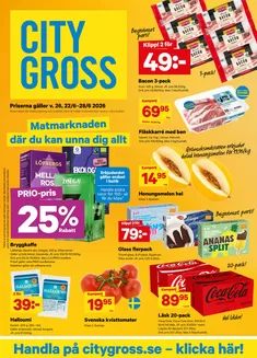 City Gross-katalog i Brokind | City Gross Reklamblad v.26 | 2026-06-20T00:00:00.000Z - 2026-06-28T00:00:00.000Z