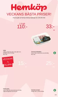 Hemköp-katalog i Billdal | Hemköp Göteborg Opaltorget reklamblad | 2026-06-22T00:00:00.000Z - 2026-06-28T00:00:00.000Z