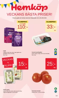 Hemköp-katalog | Hemköp Stockholm Wasahallen reklamblad | 2026-06-22T00:00:00.000Z - 2026-06-28T00:00:00.000Z
