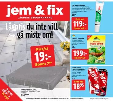 Jem&Fix-katalog i Uddevalla | Jem&Fix reklamblad | 2026-07-19T00:00:00.000Z - 2026-08-02T00:00:00.000Z